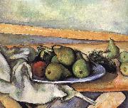 Paul Cezanne plate of pears Spain oil painting artist